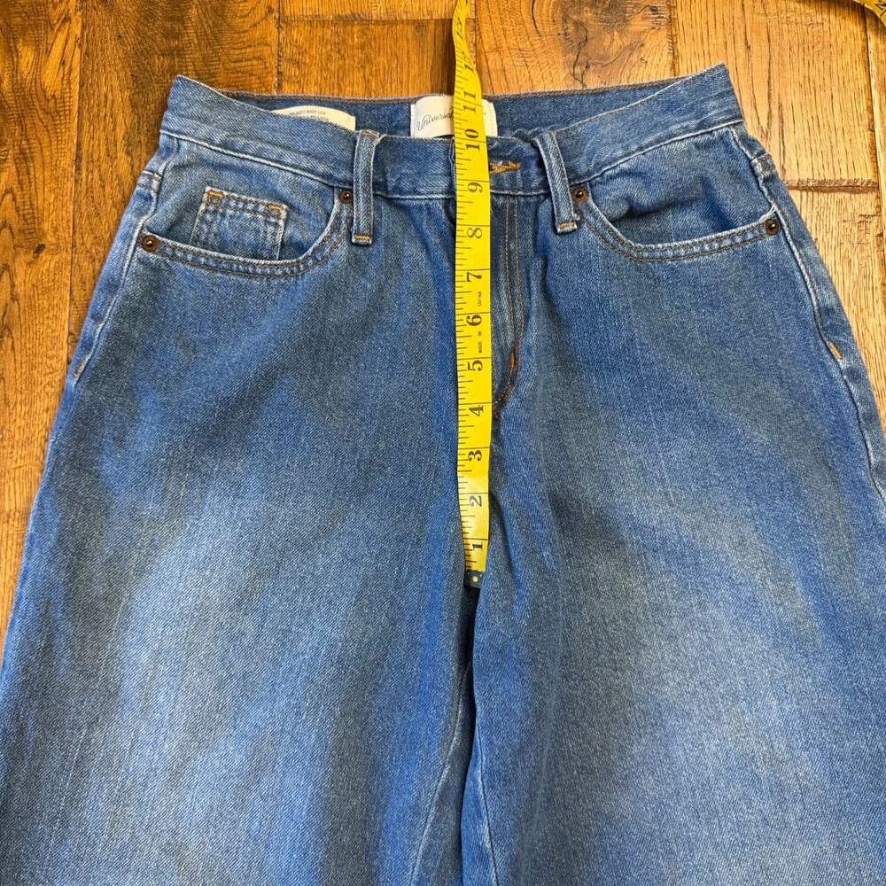 Universal Thread Relaxed Wide-Leg Jeans Med Wash and Rise Womens Sz 0/25R - Picture 5 of 7